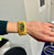 Mario Buccellati Tutti Frutti Sapphire Emerald 1960 Gold Cuff Bracelet