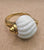 Bulgari Chandra Ring in 18kt Yellow Gold with White Porcelain, Circa 1990