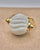 Bulgari Chandra Ring in 18kt Yellow Gold with White Porcelain, Circa 1990