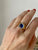 Art Deco Certified 2.50 Carat Sapphire Diamond Platinum Gold Ring