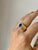 Art Deco Certified 2.50 Carat Sapphire Diamond Platinum Gold Ring