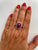 Estate 8.50 Carat Natural Ruby Cabochon Diamond Ring