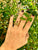 Bulgari Tubogas Serpenti Tourmaline 18k Yellow Gold 3-Row Ring
