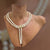 Vintage Pearl Two Strand Necklace Diamond Gold Clasp