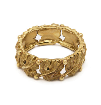 Buccellati "Foglie" Collection Gold Band Ring