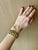 Mario Buccellati Macri Yellow & White Gold Bangle with Diamonds