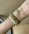 Mario Buccellati Macri Yellow & White Gold Bangle with Diamonds