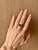 Bulgari Emerald Diamond Trombino Gold ring, CA. 1970s
