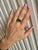 Bulgari Emerald Diamond Trombino Gold ring, CA. 1970s