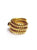 Bulgari Tubogas Serpenti Emerald 18k Yellow Gold 3-Row Ring