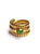 Bulgari Tubogas Serpenti Emerald 18k Yellow Gold 3-Row Ring