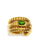 Bulgari Tubogas Serpenti Emerald 18k Yellow Gold 3-Row Ring