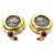 Bulgari Monete Ruby Gold Rare Ancient Silver Coin Earrings