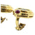 Bulgari Monete Ruby Gold Rare Ancient Silver Coin Earrings