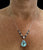 Vintage 12 Carat Aquamarine Diamond Sapphire Pendant Necklace