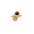 Antique Diamond Ruby Platinum Gold Vous et Moi Ring