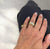 Antique Three Stones  Engraved Ring