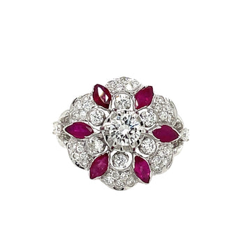 Designer Ruby Diamond Gold Ring