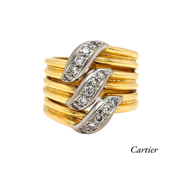 Cartier Trilium Model Diamond Gold Ring