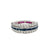 Art Deco Flip Over Ruby Sapphire Diamond Eternity Ring
