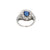 Belle Époque Certified 2.44 Carat Unheated Sapphire Diamond Gold Ring