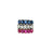 Belle Epoque three - row ruby, sapphire and diamond gold ring