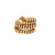 Bulgari Tubogas Serpenti Diamond 18k Yellow Gold 3-Row Ring