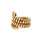 Bulgari Tubogas Serpenti Diamond 18k Yellow Gold 3-Row Ring