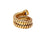 Bulgari Tubogas Serpenti Diamond 18k Yellow Gold 3-Row Ring