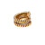 Bulgari Tubogas Serpenti Diamond 18k Yellow Gold 3-Row Ring