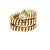 Bulgari Tubogas Serpenti Diamond 18k Yellow Gold 3-Row Ring