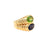 Bulgari Doppio Baccellato Blue Iolite & Peridot Gold Ring
