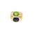 Bulgari Doppio Baccellato Blue Iolite & Peridot Gold Ring