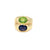 Bulgari Doppio Baccellato Blue Iolite & Peridot Gold Ring