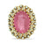 Vintage 12 Carat Natural Rubelite Diamond Cocktail Ring