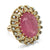 Vintage 12 Carat Natural Rubelite Diamond Cocktail Ring