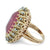 Vintage 12 Carat Natural Rubelite Diamond Cocktail Ring