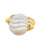 Bulgari Chandra Ring in 18kt Yellow Gold with White Porcelain, Circa 1990