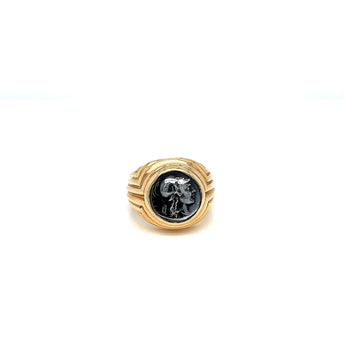 Bulgari Monete Roman Imperatorial Silver Coin Gold Ring