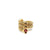 Bulgari Tubogas Serpenti Tourmaline 18k Yellow Gold 3-Row Ring