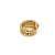 Bulgari Tubogas Serpenti Tourmaline 18k Yellow Gold 3-Row Ring
