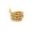 Bulgari Tubogas Serpenti Tourmaline 18k Yellow Gold 3-Row Ring