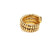 Bulgari Tubogas Serpenti Tourmaline 18k Yellow Gold 3-Row Ring