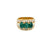 Bulgari Emerald Diamond Trombino Gold ring, CA. 1970s