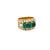 Bulgari Emerald Diamond Trombino Gold ring, CA. 1970s