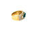 Bulgari Emerald Diamond Trombino Gold ring, CA. 1970s
