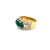 Bulgari Emerald Diamond Trombino Gold ring, CA. 1970s
