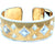 Mario Buccellati Macri Yellow & White Gold Bangle with Diamonds