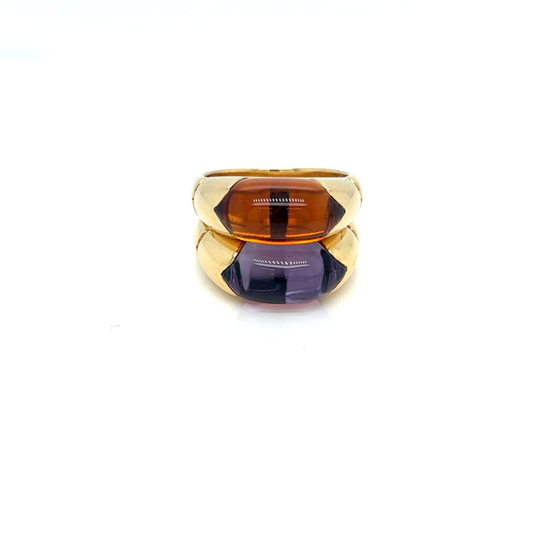 Vintage Bulgari “Celtaura” Ring – 18k Yellow Gold & Citrine – Circa 1980
