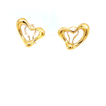Tiffany & Co. Elsa Peretti Open Heart Stud Earrings – Vintage Large Size